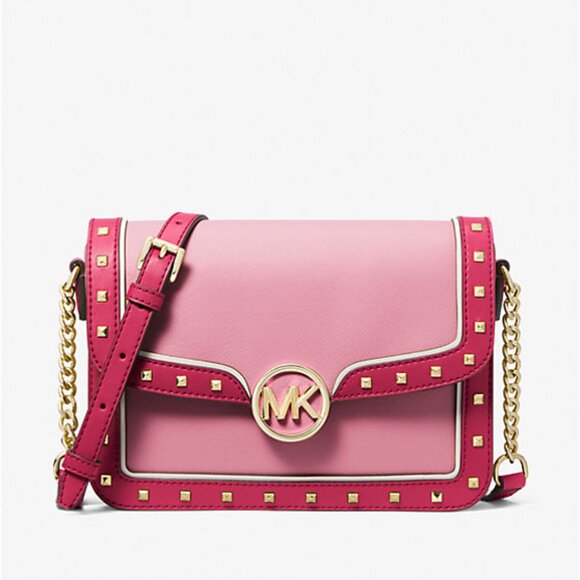 Michael Kors Leida Medium Studded Shoulder Bag / Crossbody Bag (NWT) - Picture 1 of 5
